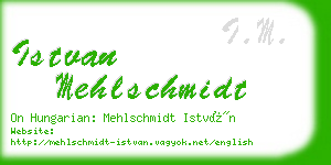 istvan mehlschmidt business card